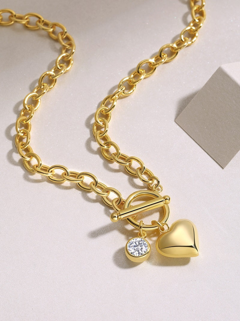 Heart & Diamond Necklace