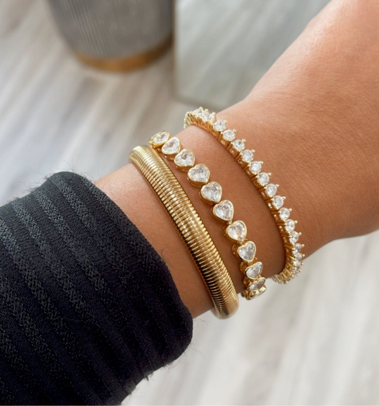 Heart Tennis Bracelet