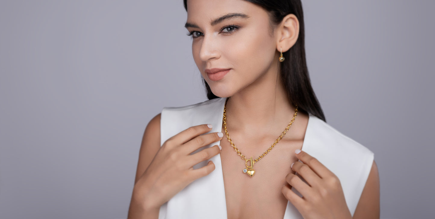 Heart & Diamond Necklace