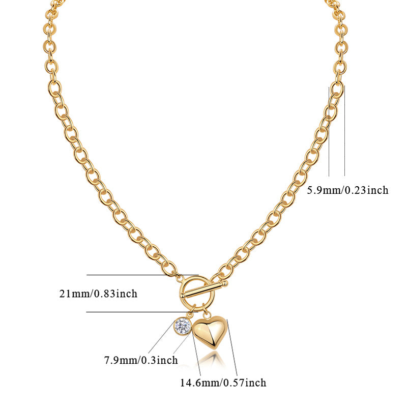 Heart & Diamond Necklace