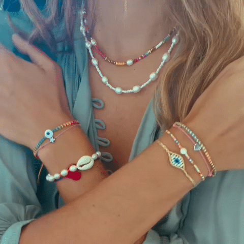 Pastel Pearl Thread Bracelet