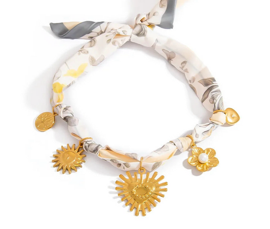 Sunny Scarf Charm Necklace