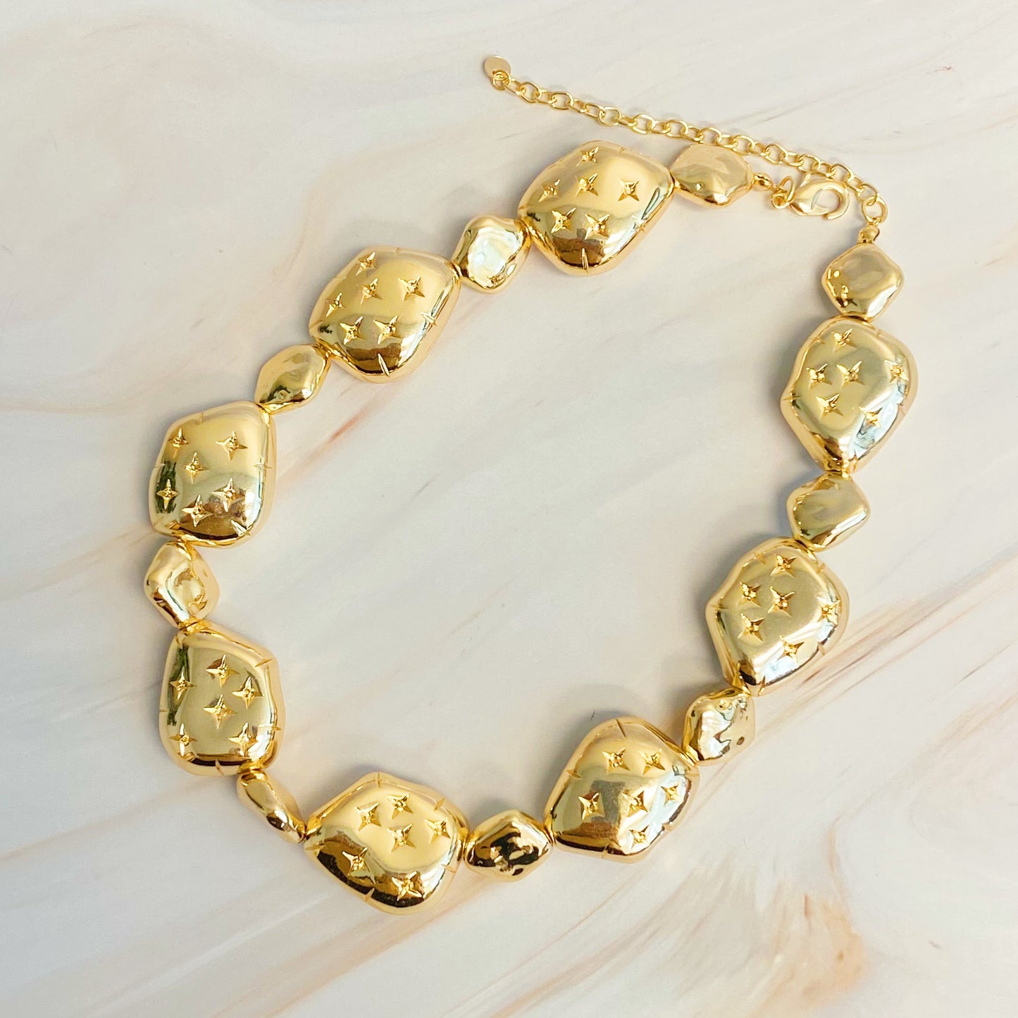 Golden Pebble Necklace