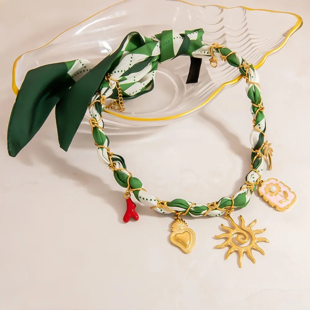 Forest Scarf Charm Necklace