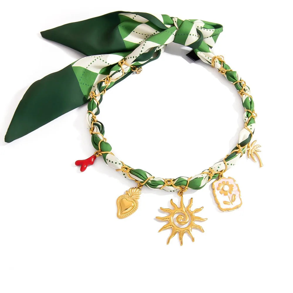 Forest Scarf Charm Necklace