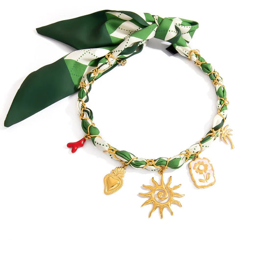 Forest Scarf Charm Necklace