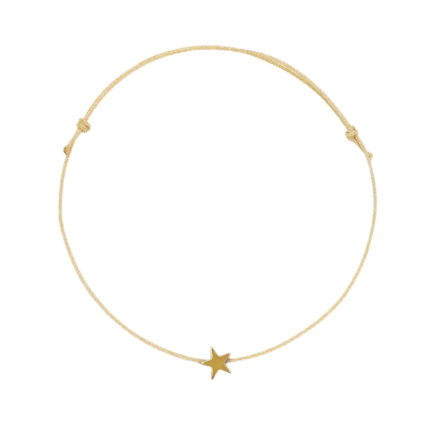 Gold Star Hematite Charm Bracelet