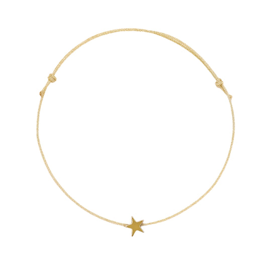 Gold Star Hematite Charm Bracelet