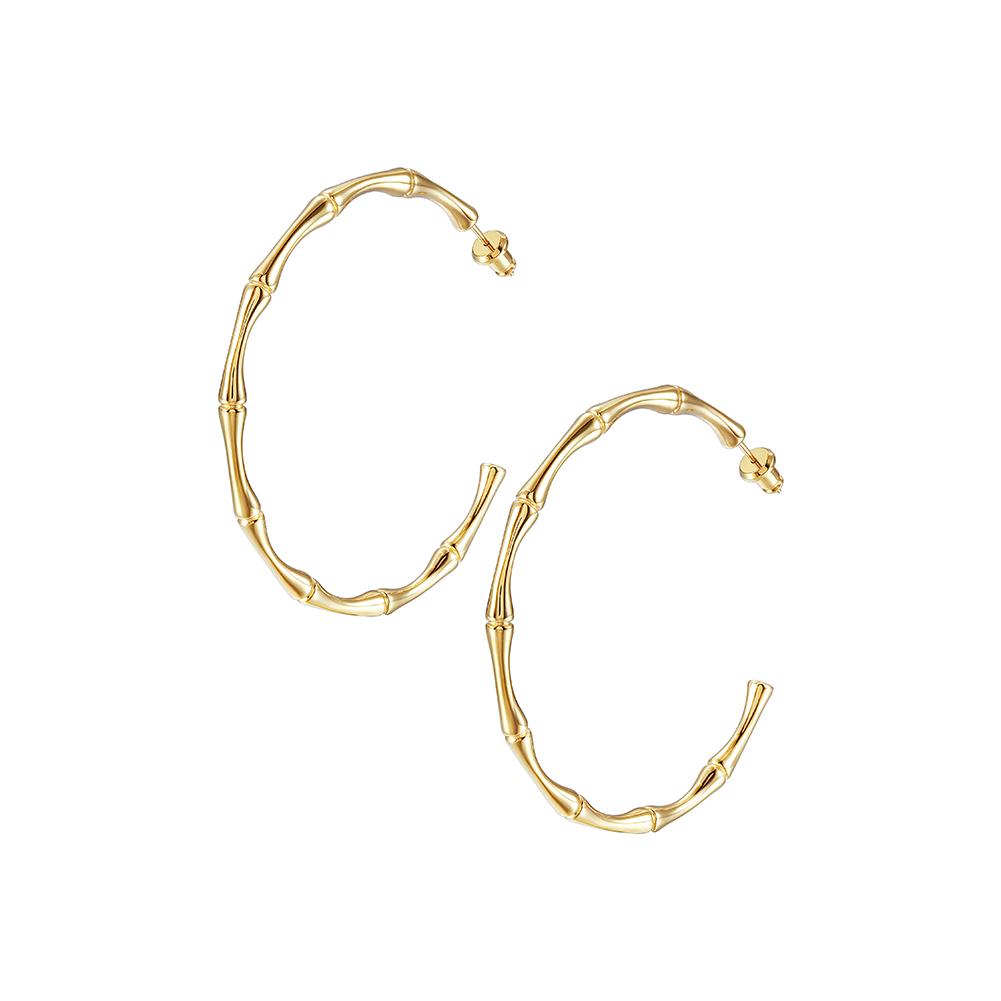 Bamboo Hoop Earrings