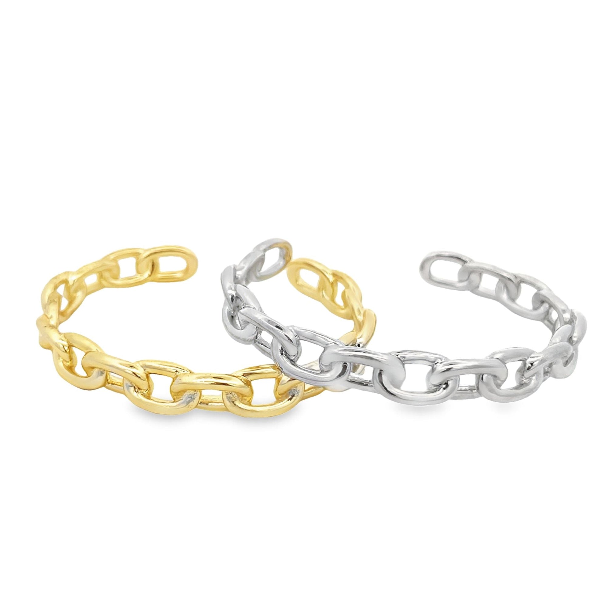 Cuban Chain Style Wrist Cuff Bangle Bracelet (B9)-0