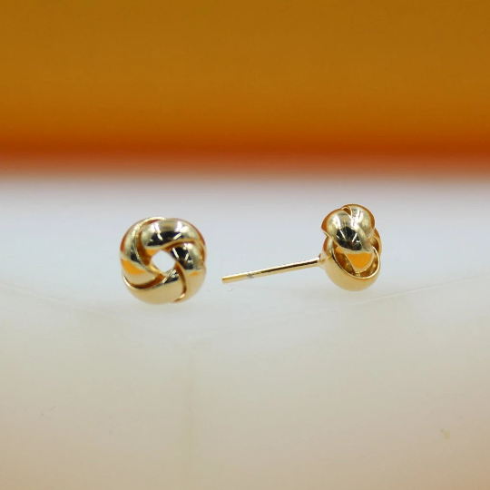 18K Gold Filled Knot Earrings-1